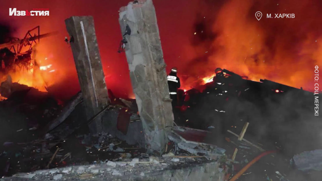 В Харькове снаряды попали в кафе, школьную библиотеку и магазин (видео)