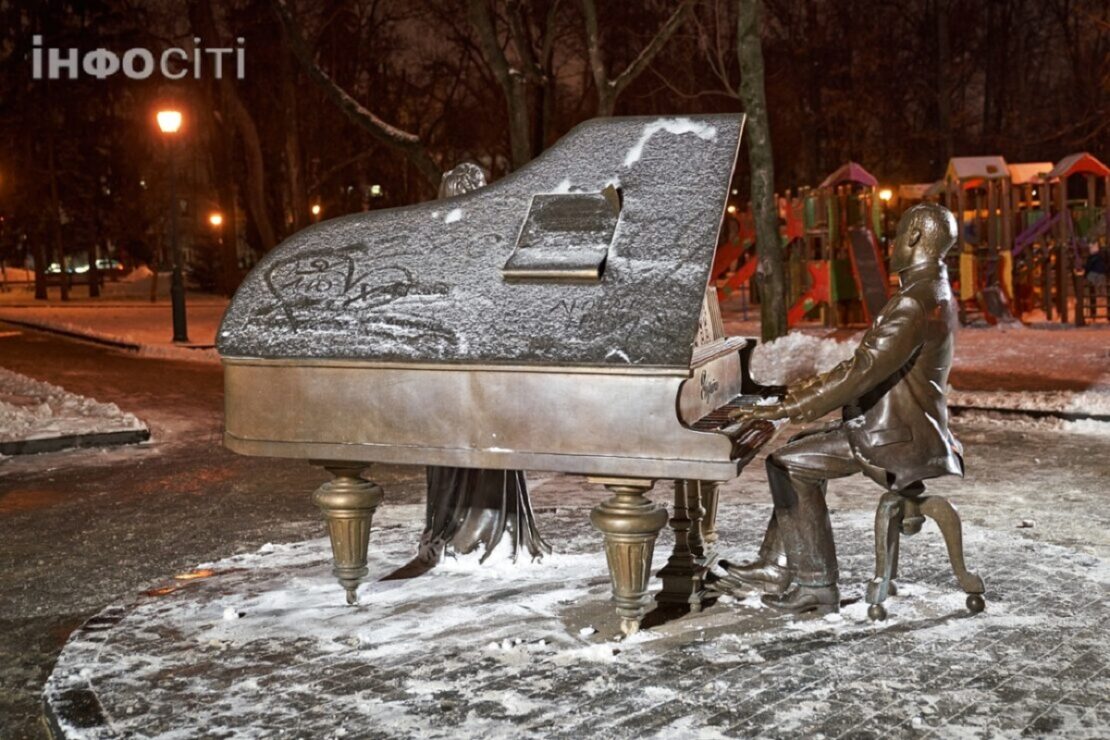 Засніжений Харків недільного вечора (фото)