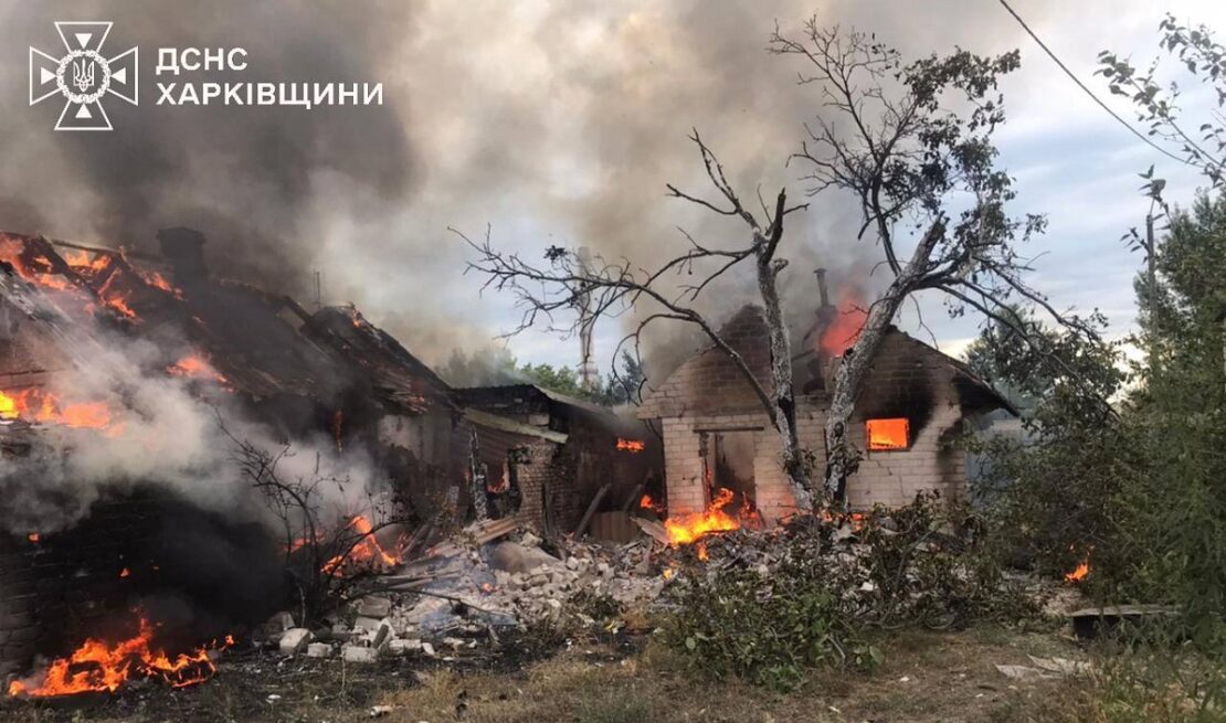 За добу на Харківщині сталося три пожежі внаслідок обстрілів (фото)