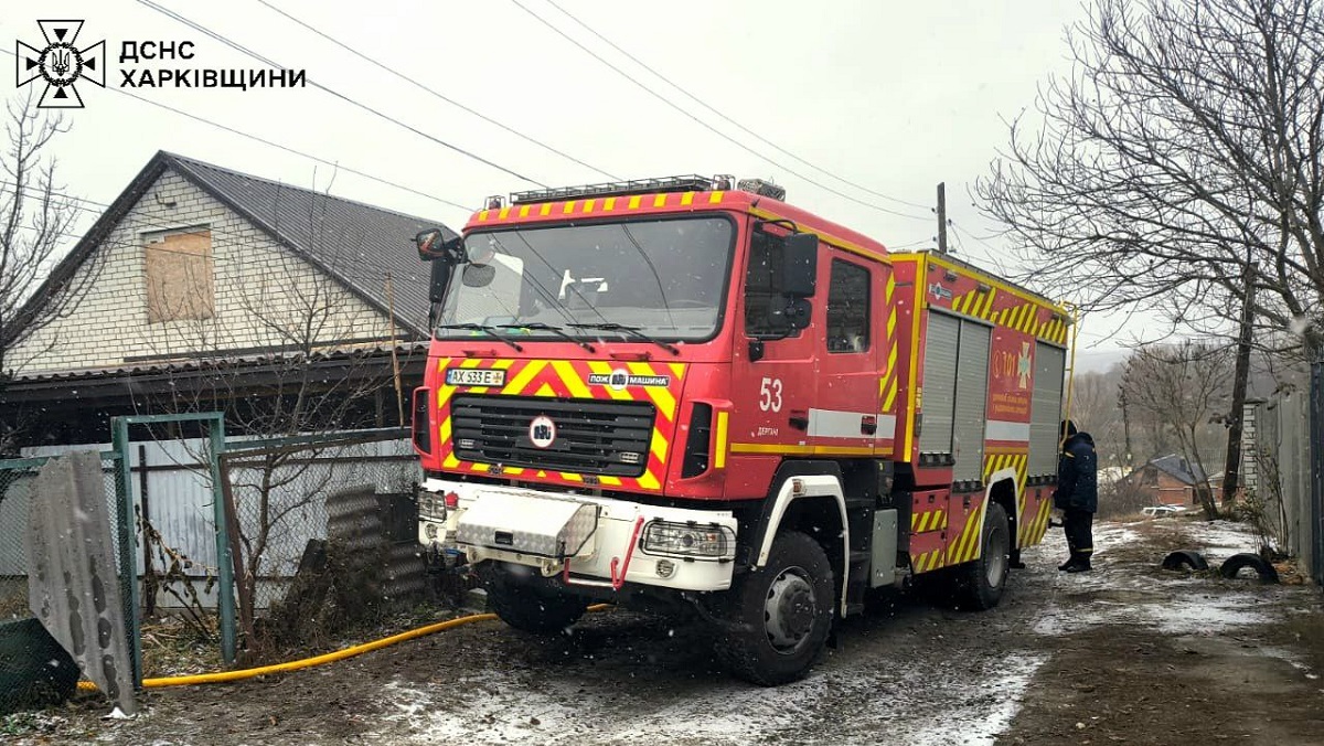 Під час гасіння пожежі в Дергачах знайшли тіло чоловіка