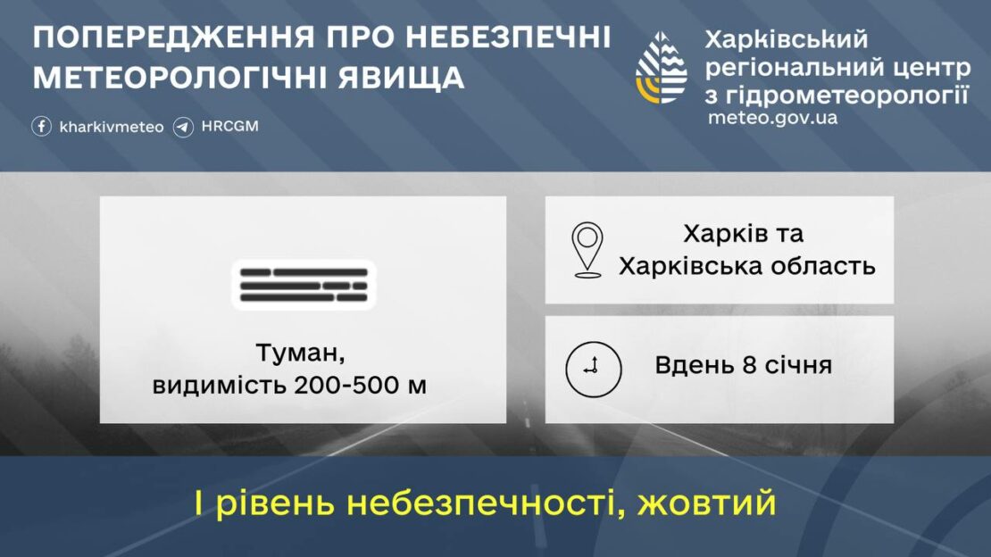 Харків знову зранку накрив туман