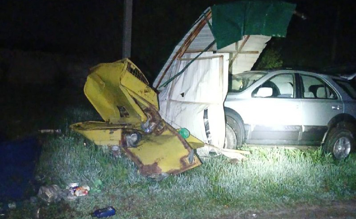На Харківщині п'яний водій наїхав на сміттєві баки
