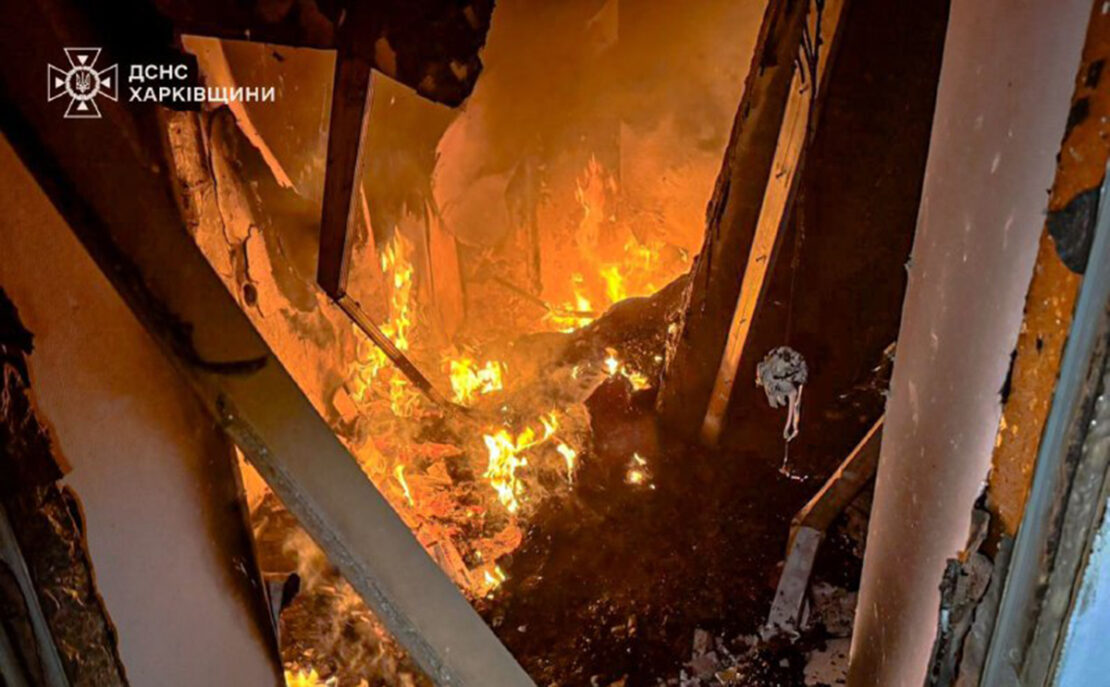 На Харківщині ліквідували пожежу після ворожої атаки