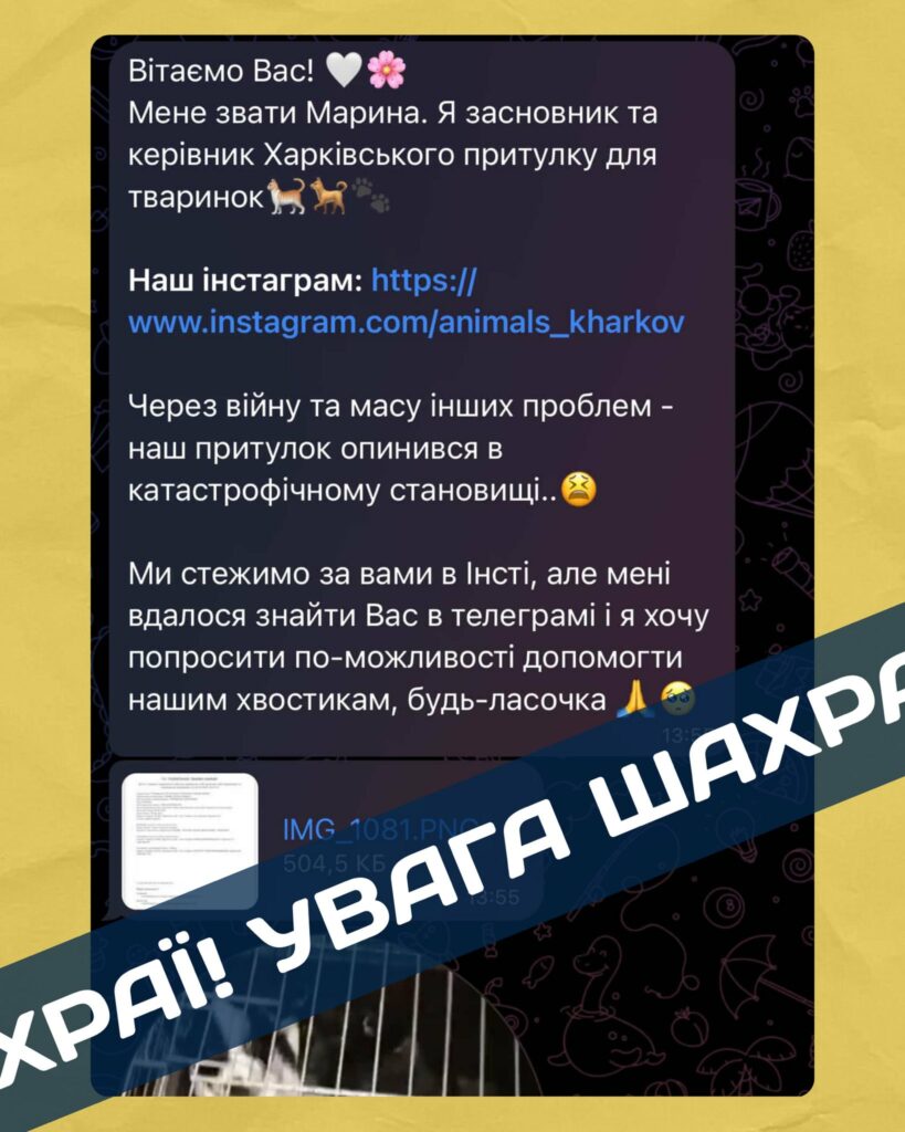 Шахраї виманюють гроші під виглядом допомоги притулку для тварин