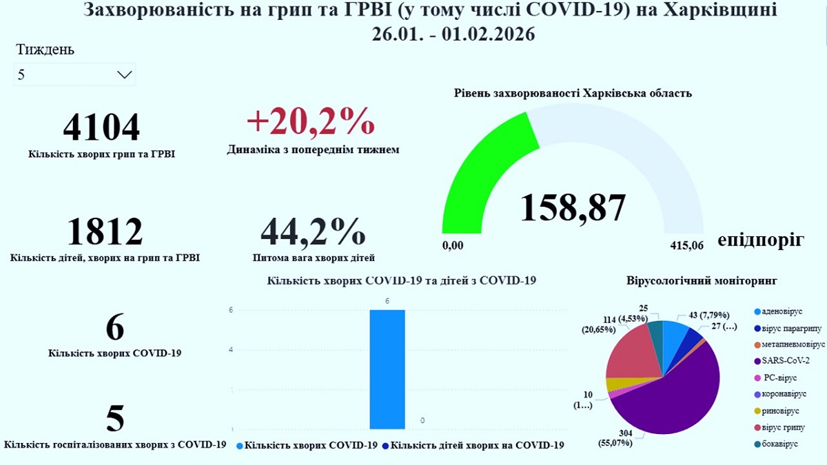 З початку року на Харківщині від ускладнень грипу померли двоє людей