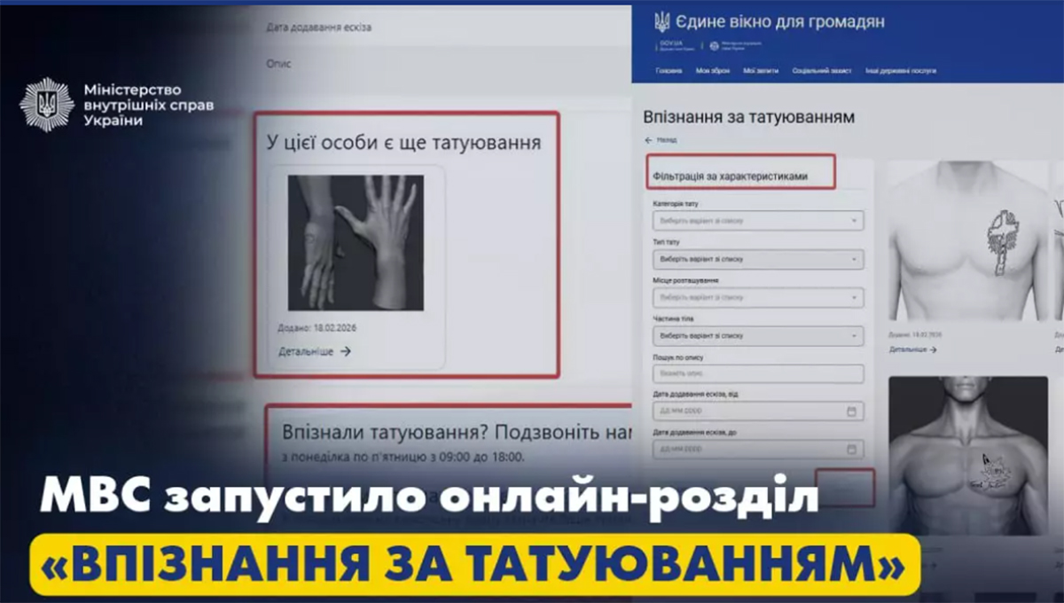 В Україні впізнаватимуть зниклих безвісти за татуюванням