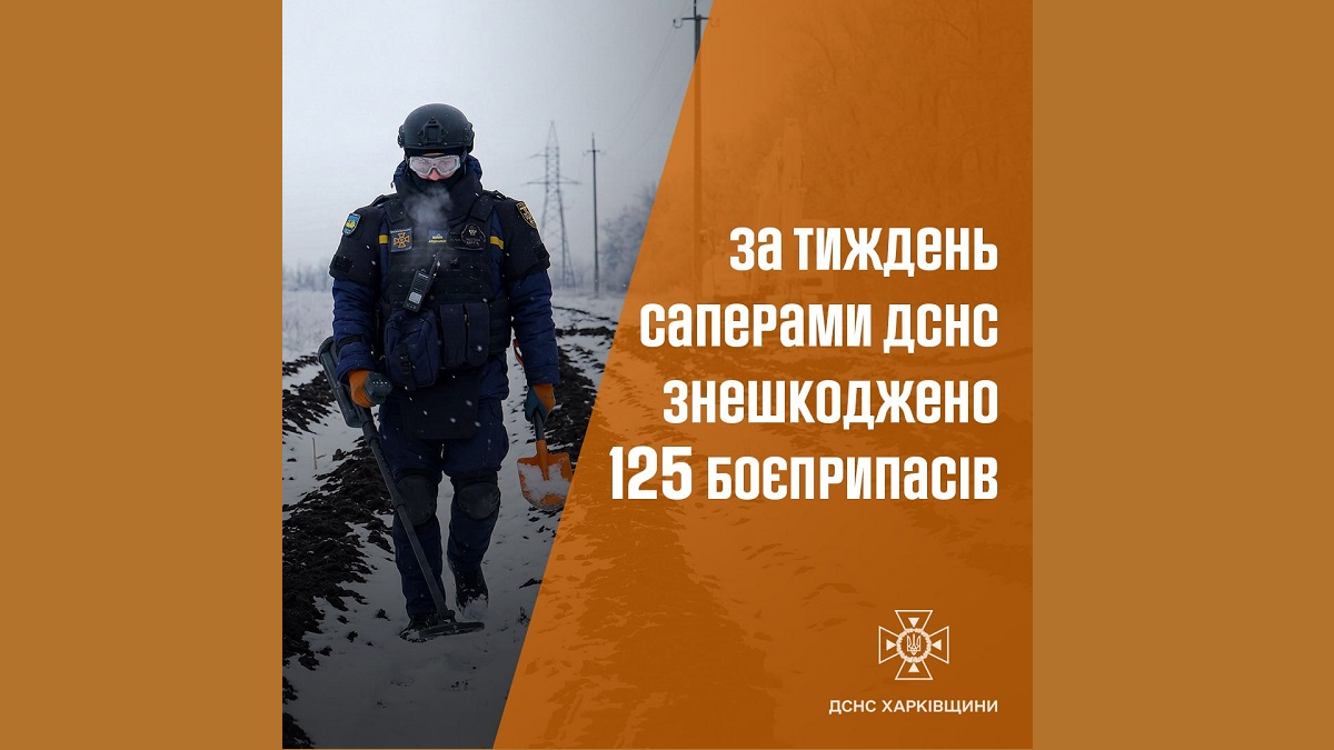 Розмінування Харківщини: ДСНС надало тижневі показники