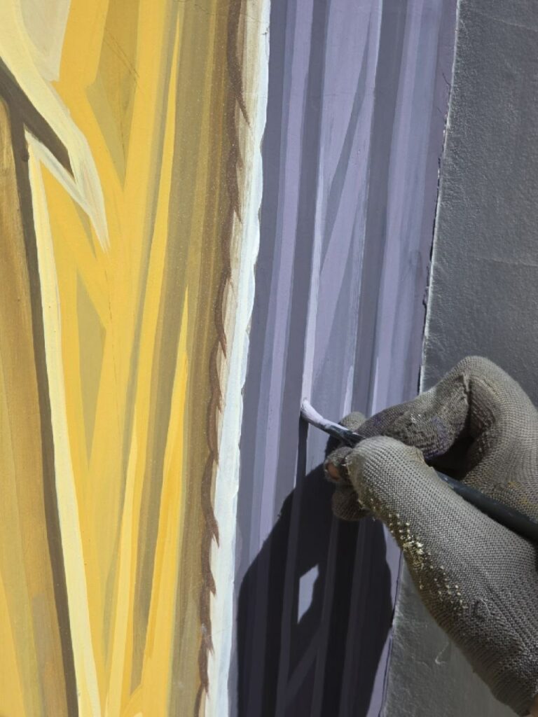 У Саржиному Яру реставрують фреску Богоматері (фото)