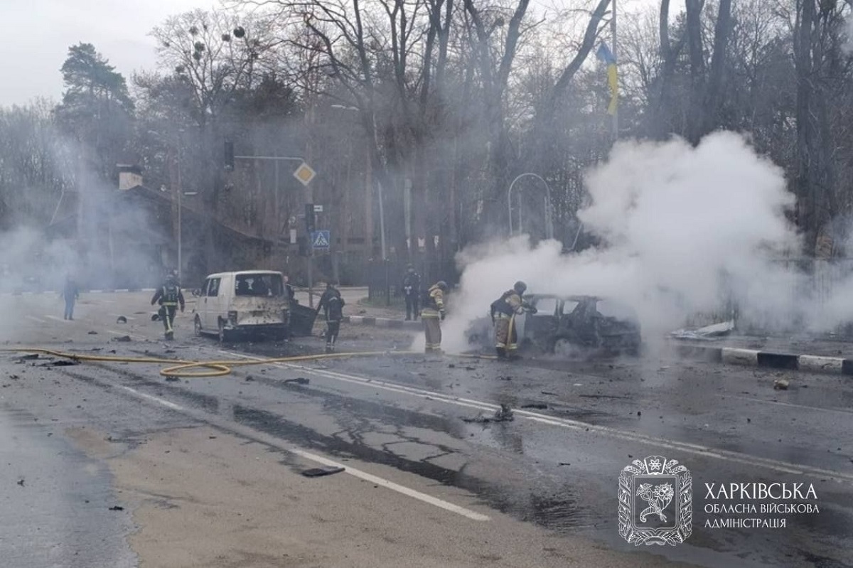 У Шевченківському районі Харкова впали уламки російського безпілотника