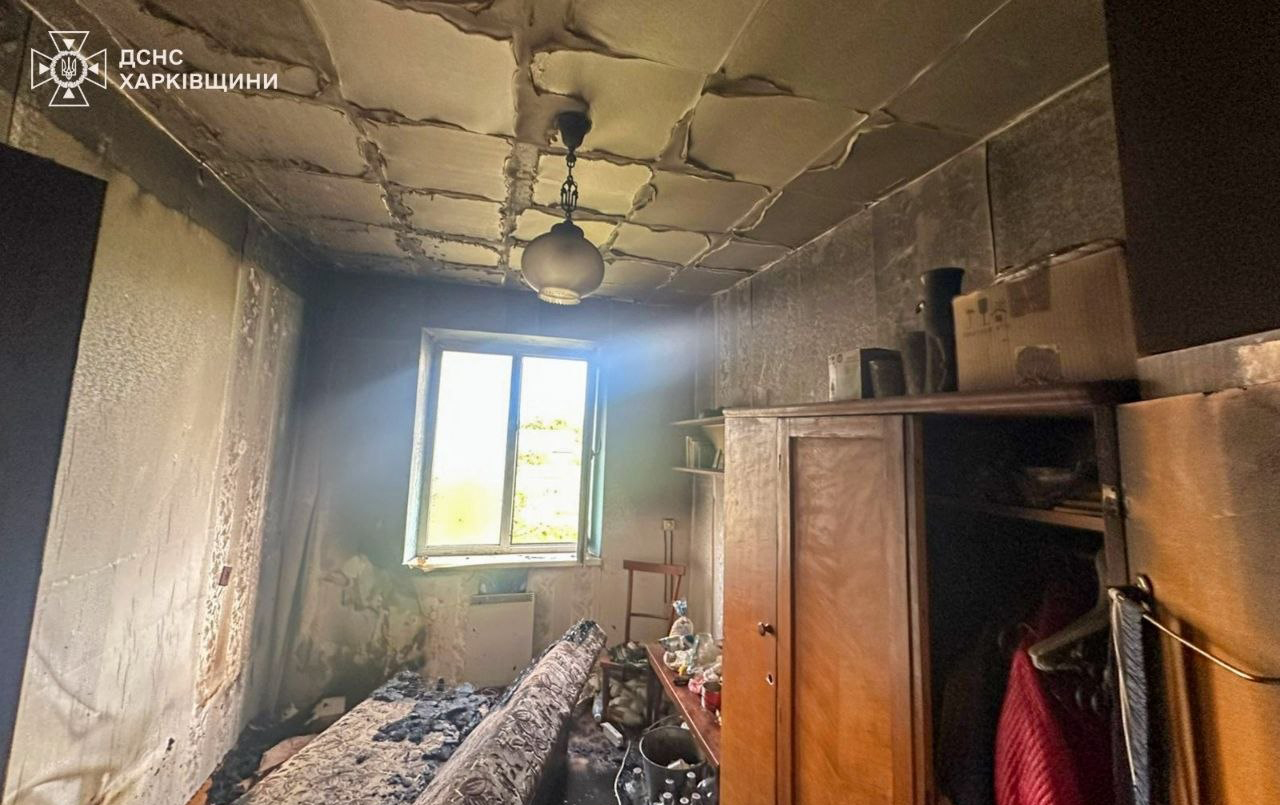 Під час пожежі на Харківщині загинув чоловік