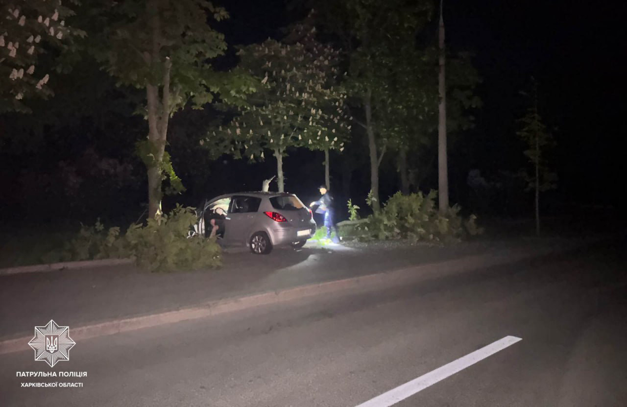 ДТП у Харкові: п'яний водій в’їхав у дерево