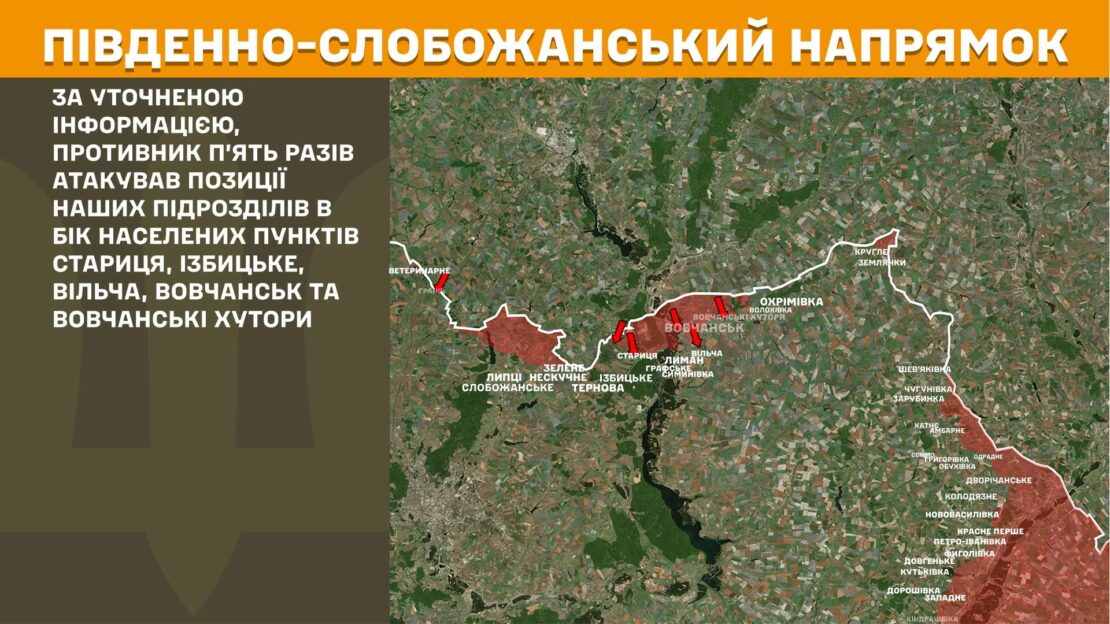 Минулої доби українські захисники зупинили 9 атак ворога на Харківщині