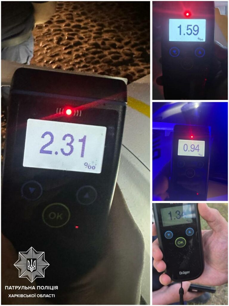 За добу у Харкові затримали 15 п’яних водіїв