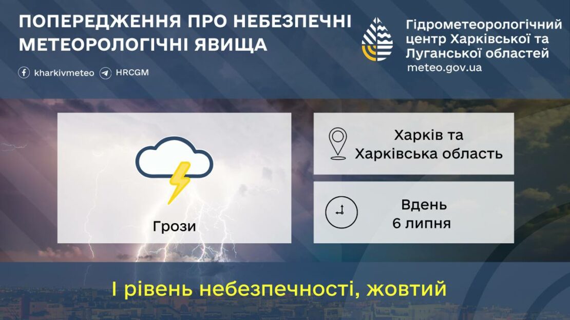 На Харківщині можливе ускладнення погодних умов
