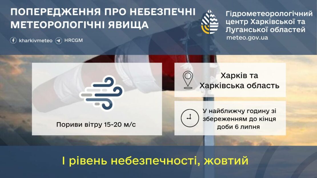 На Харківщині можливе ускладнення погодних умов