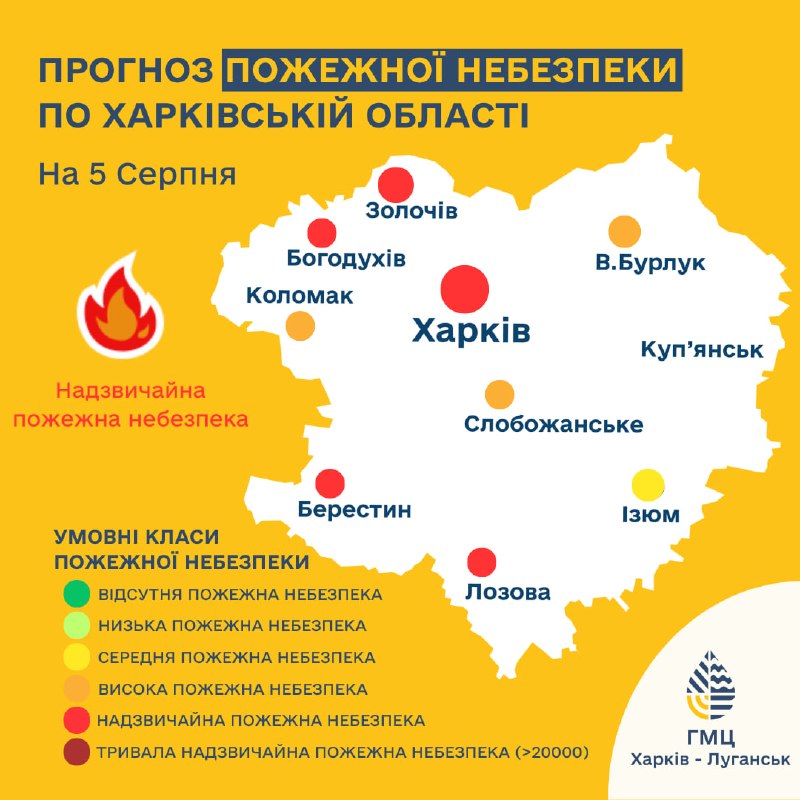 Мешканців Харківщини попереджають про пожежну небезпеку