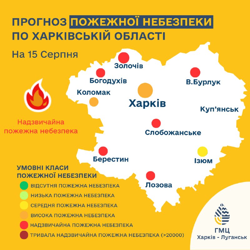 На Харківщині прогнозують надзвичайну пожежну небезпеку