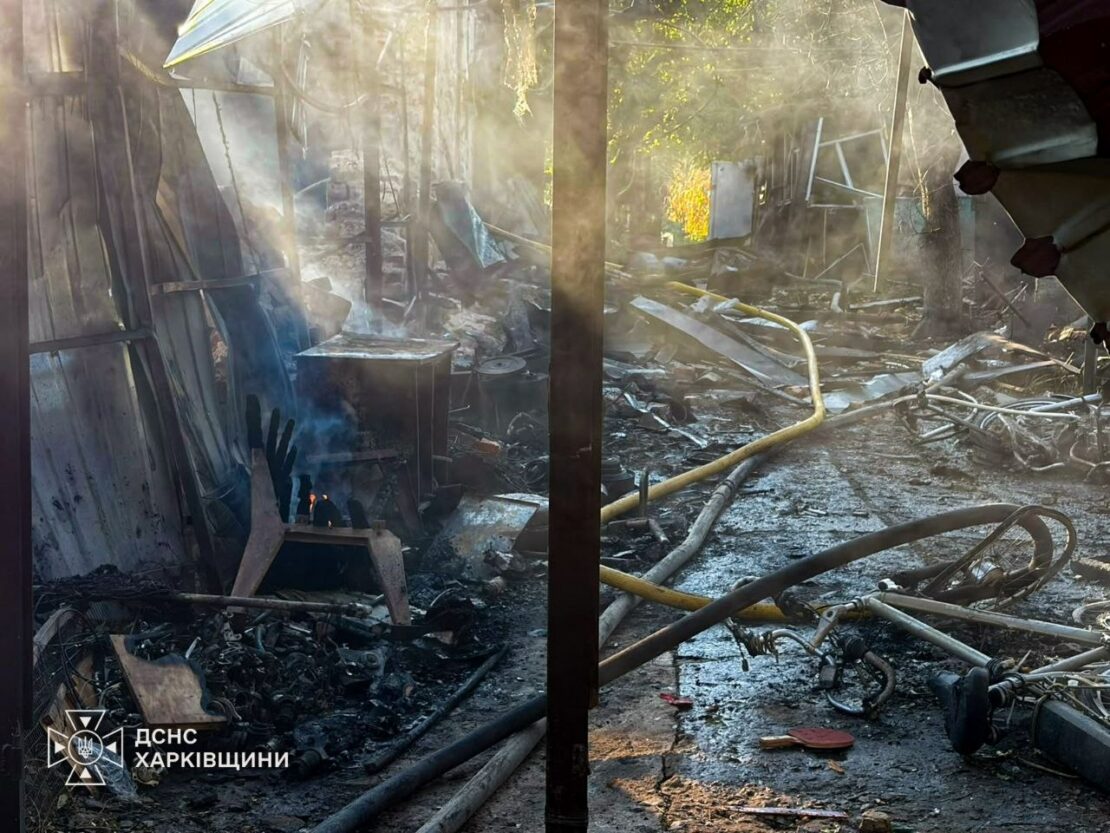 Наслідки російського удару по селу Катеринівка на Харківщині