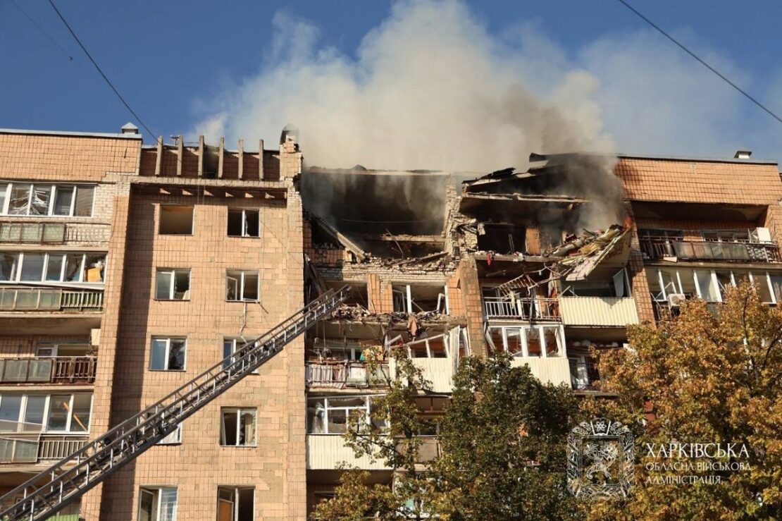 Уранці 12 жовтня Харків масовано атакували російські дрони